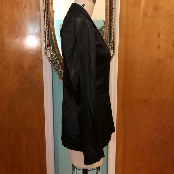 Club Monaco black satin lightweight blazer, size 2- small - Picture 2 of 4
